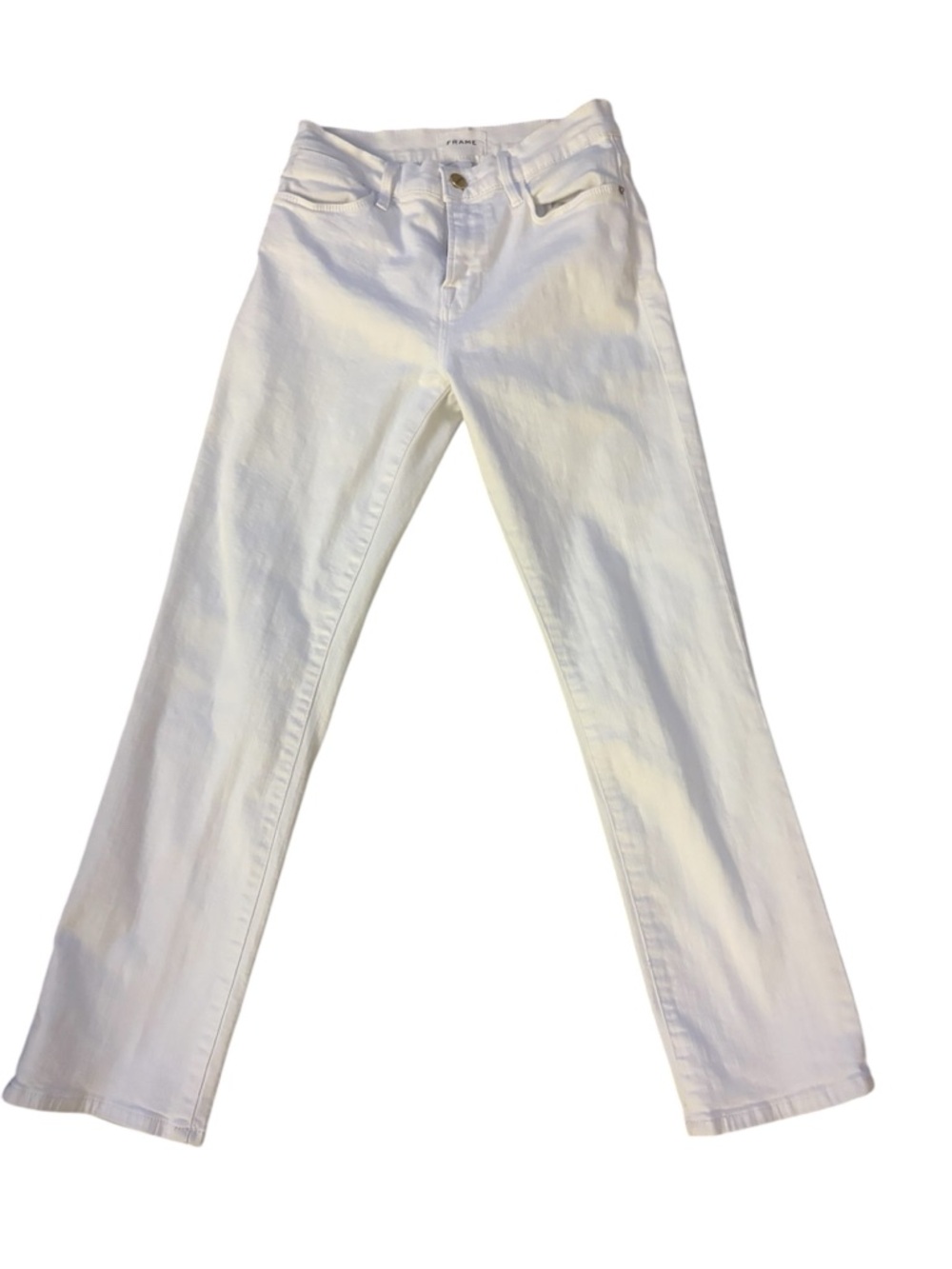 Frame Denim Women's Straight-Leg Jeans in White